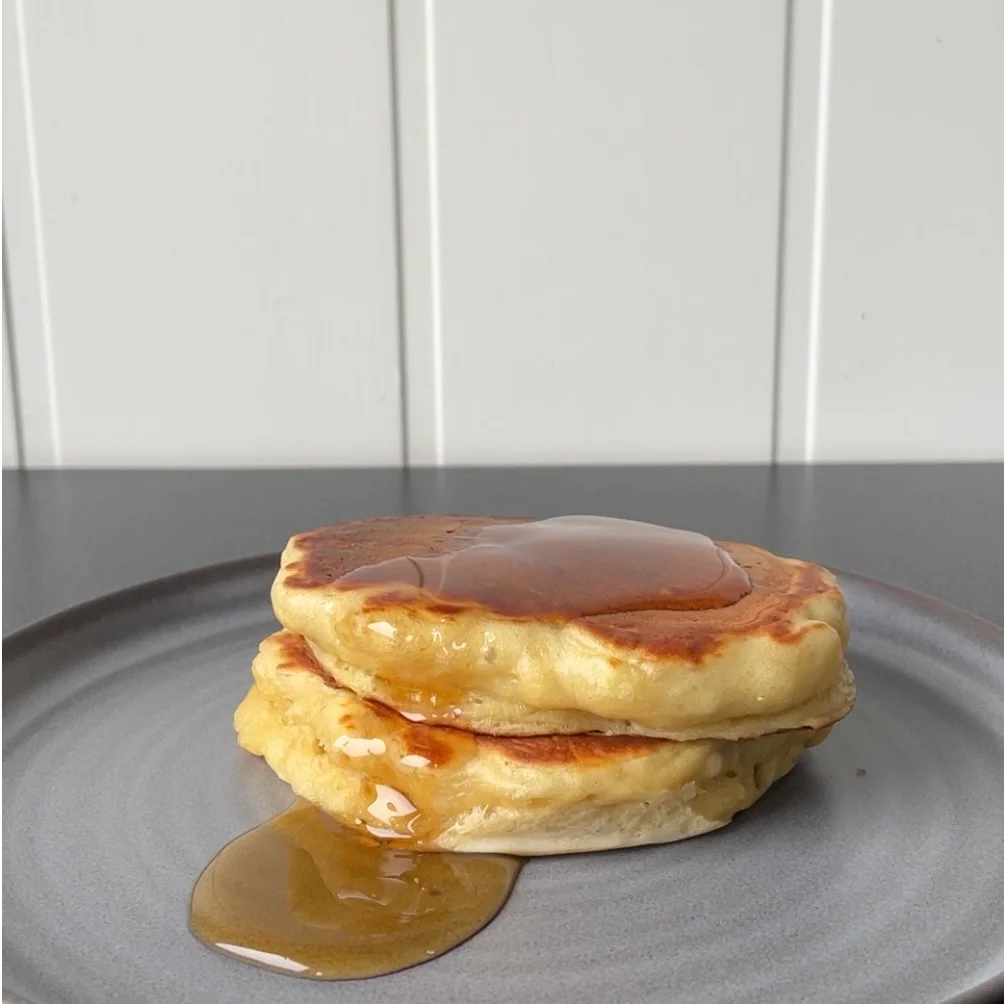 Banan- og yoghurtpannekaker