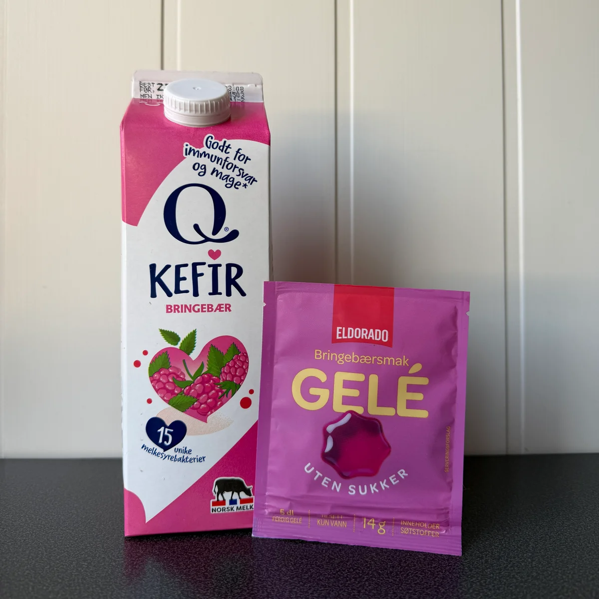 Bringebærgelé med kefir - Bilder 1