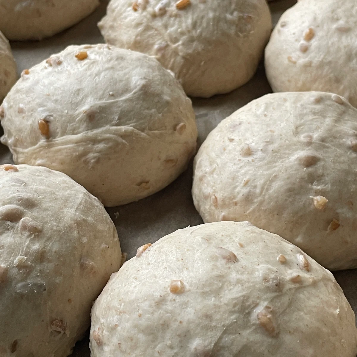 Rundstykker med grøpp i langpanne - Bilde 3